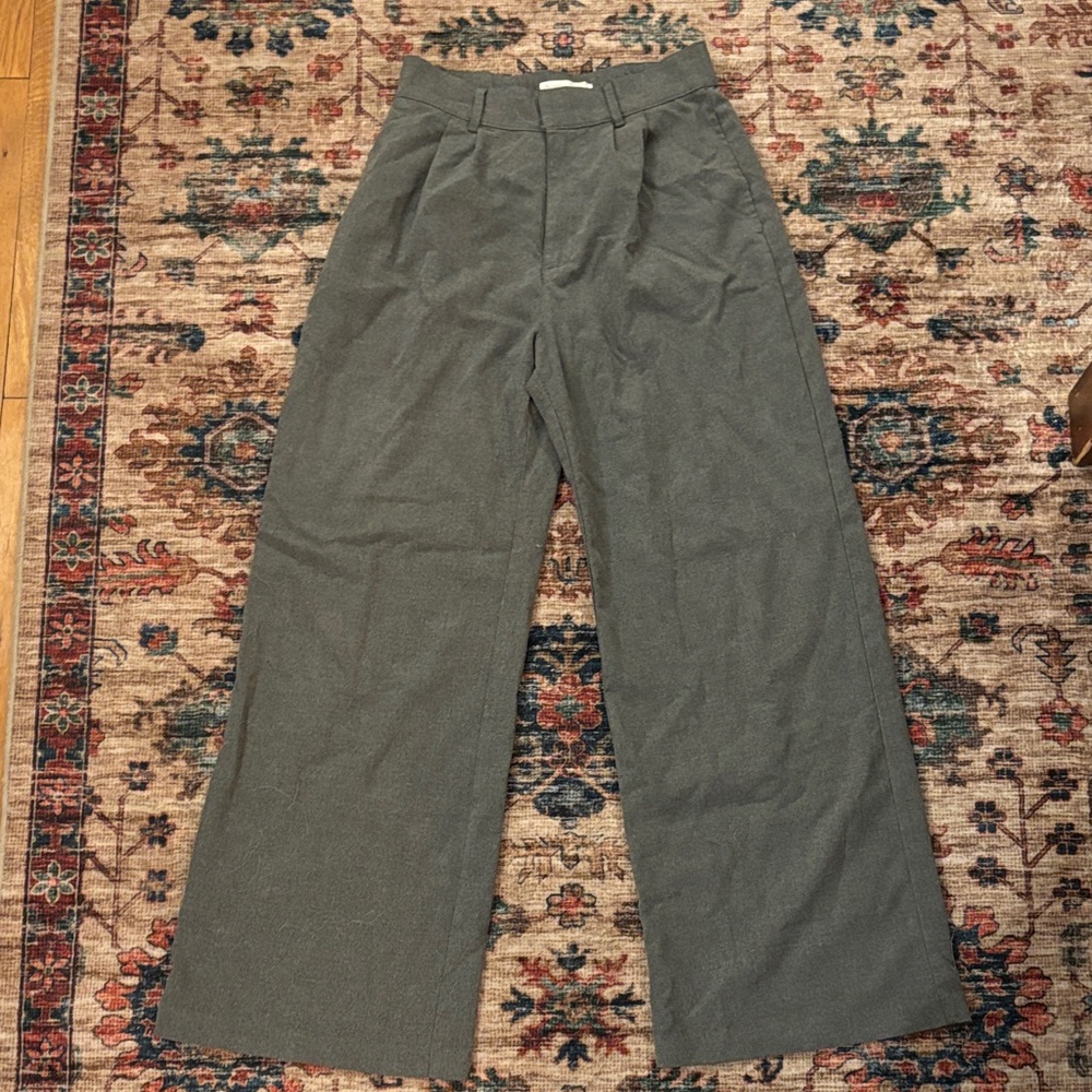 Abercrombie Gray Wide-Leg Pants